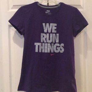 Purple Nike workout shirt